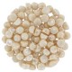 Cuentas de vidrio Czech Cabuchones 2 agujeros 6mm - Chalk White Champagne Luster